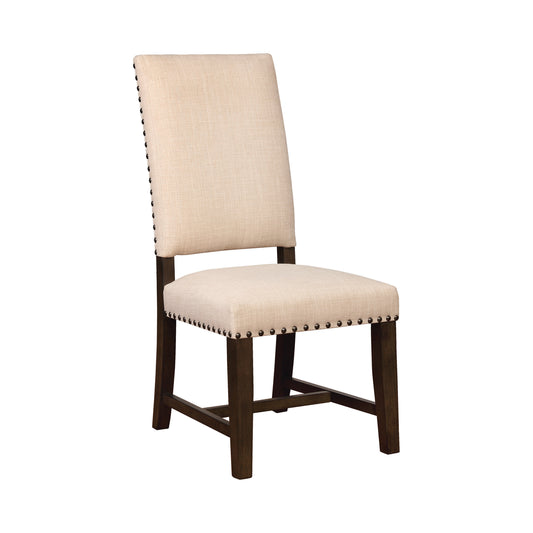 Twain Upholstered Side Chairs Beige (Set of 2)