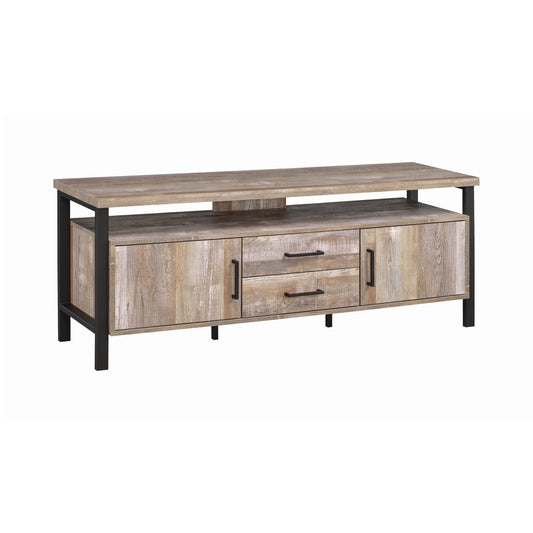 59" 2-drawer TV Console Weathered Oak