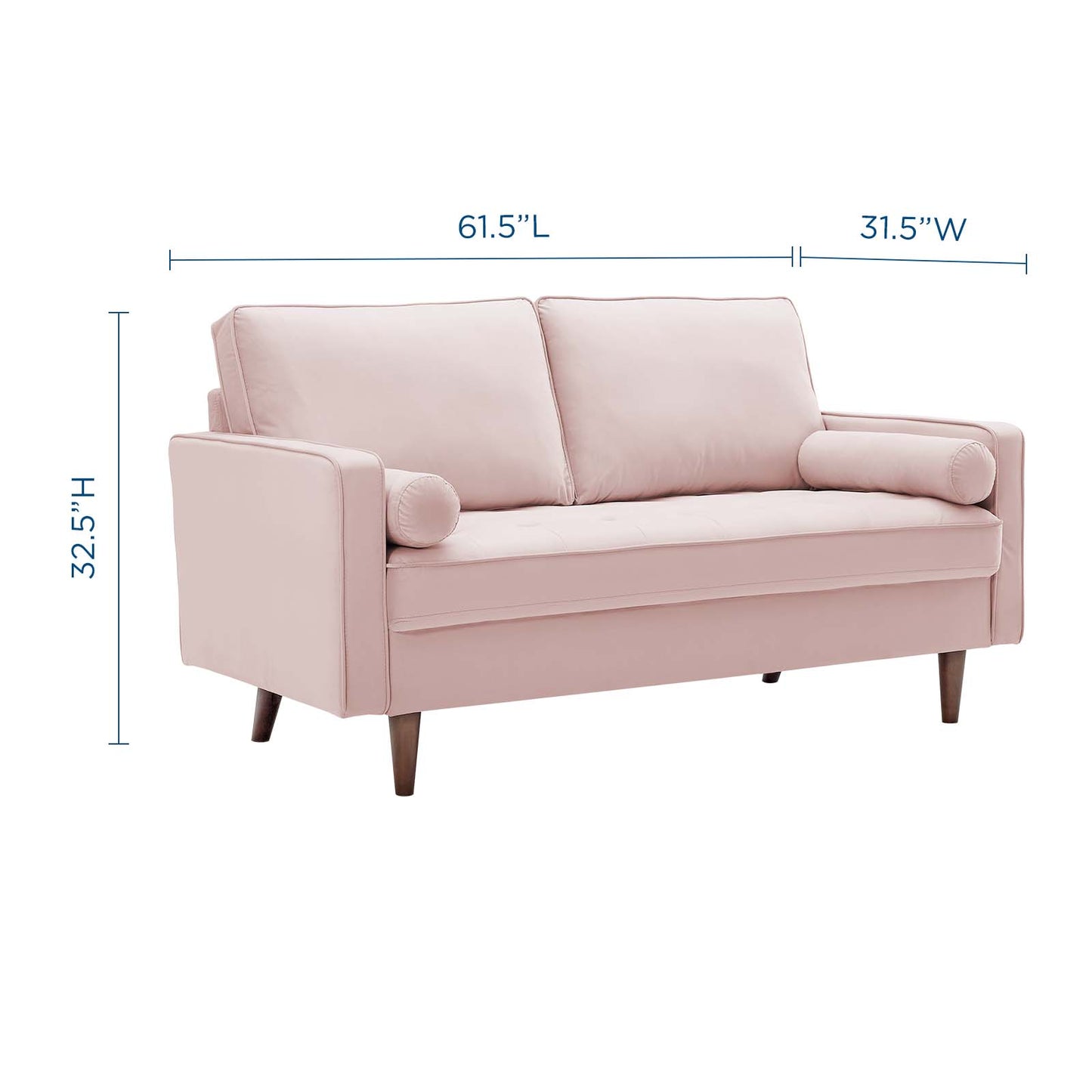 Valour Performance Velvet Loveseat