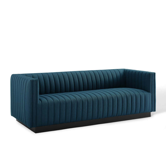 Conjure Tufted Upholstered Fabric Sofa