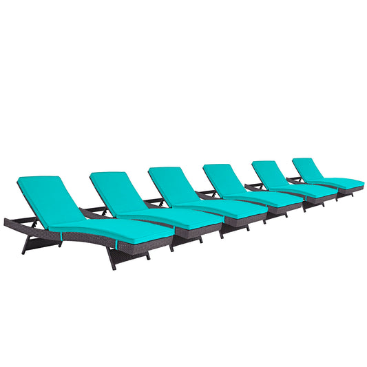 Convene Chaise Outdoor Patio Set of 6