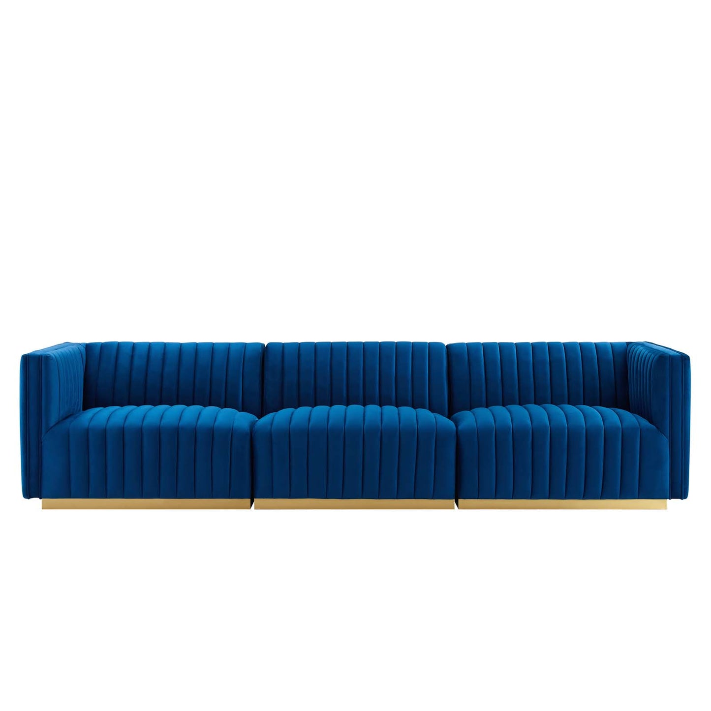 Conjure Channel Tufted Performance Velvet Sofa