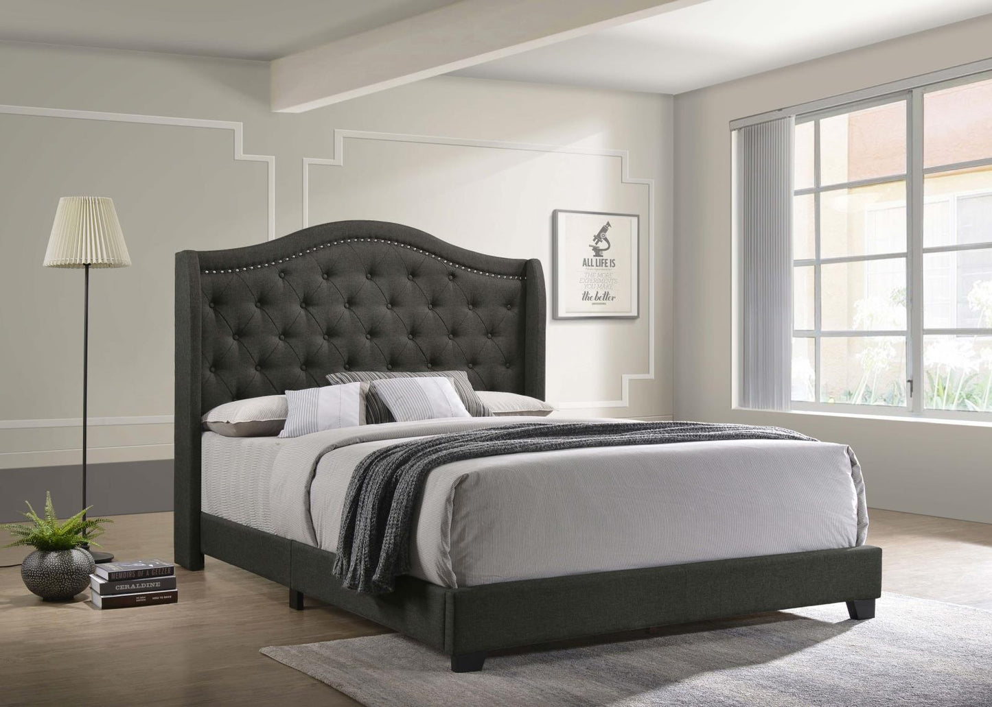 Sonoma Camel Back Full Bed Grey