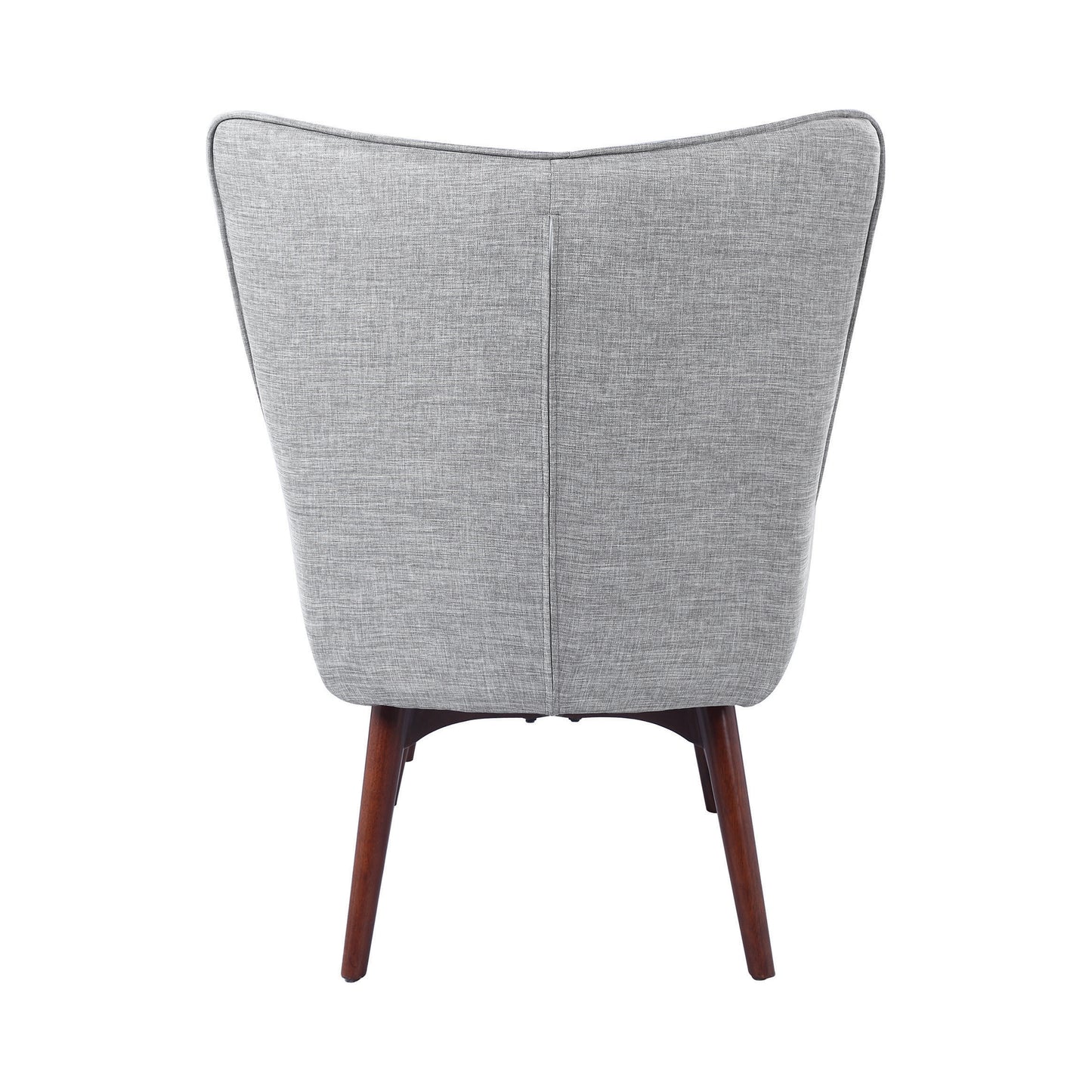 Upholstered Accent Chair with Ottoman Grey and Brown