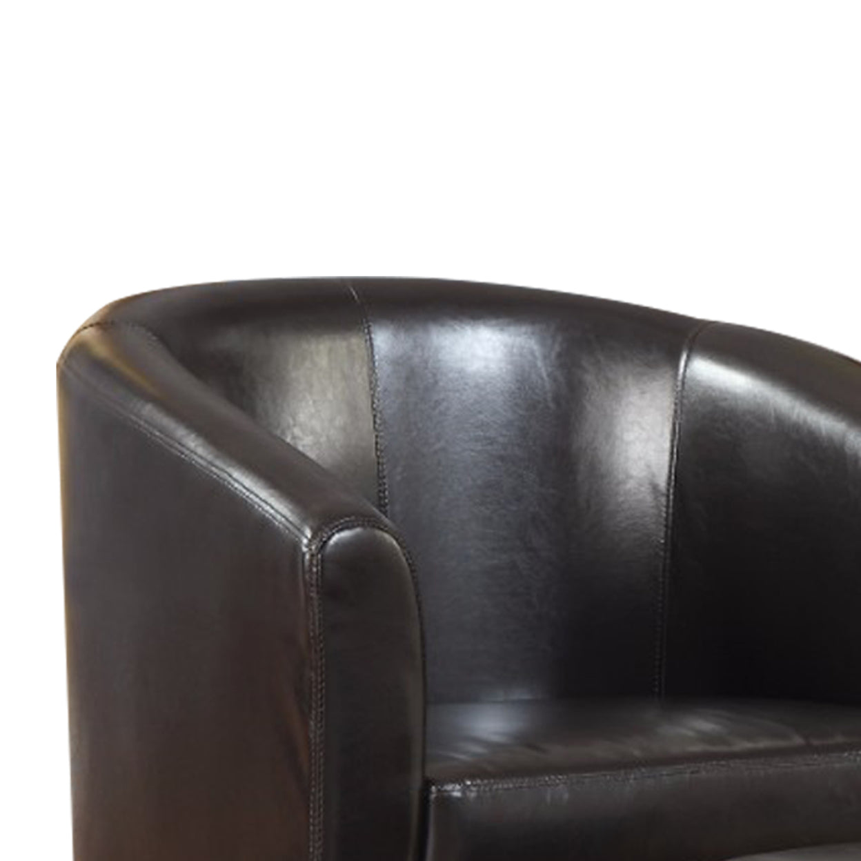 Upholstered Accent Chair with Ottoman Dark Brown