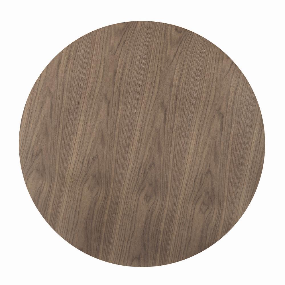 Cora Round Dining Table Walnut and Black