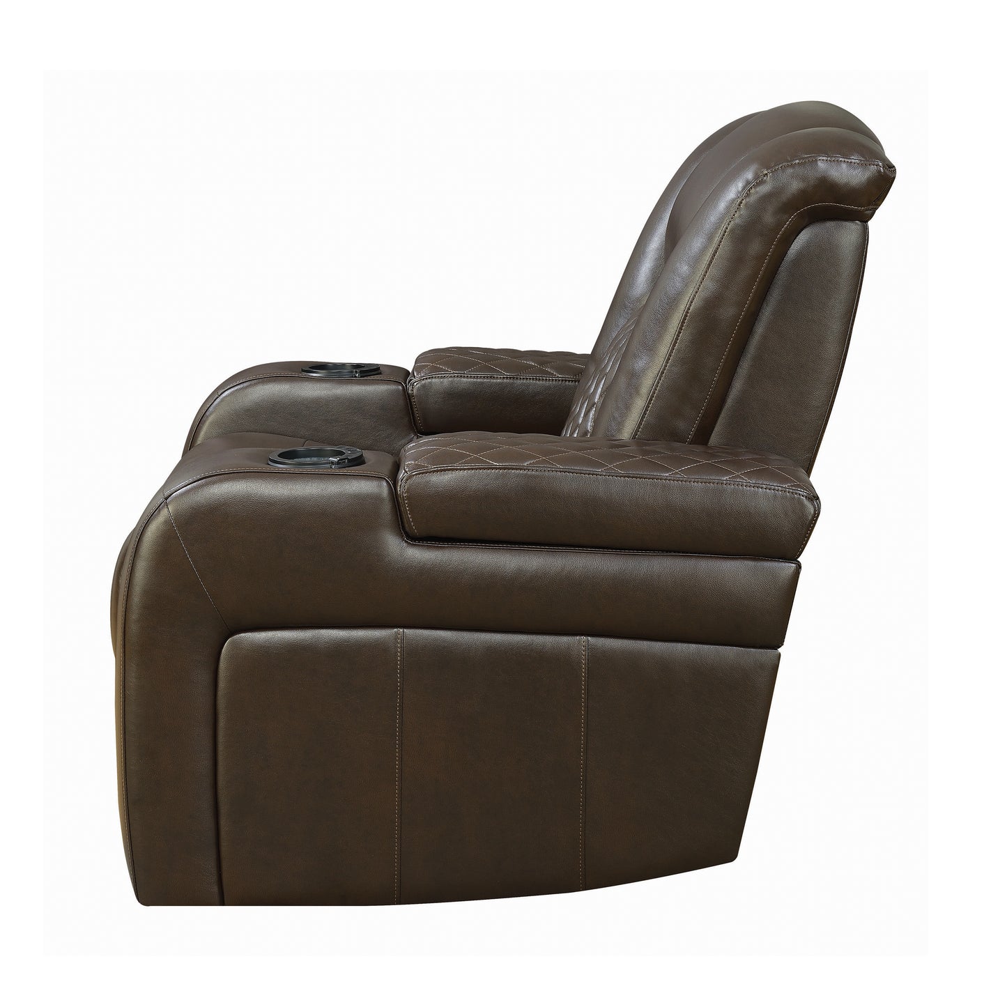 Delangelo Power^2 Sofa with Drop-down Table Brown