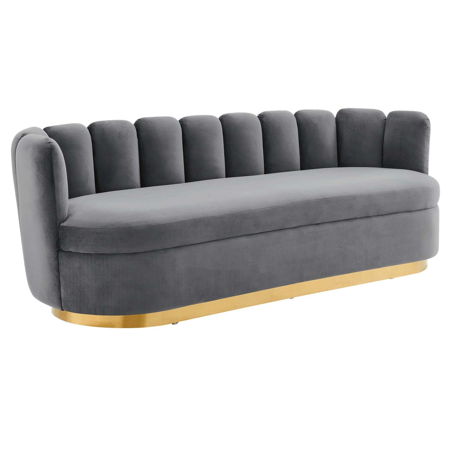 Victoria Channel Tufted Performance Velvet Sofa