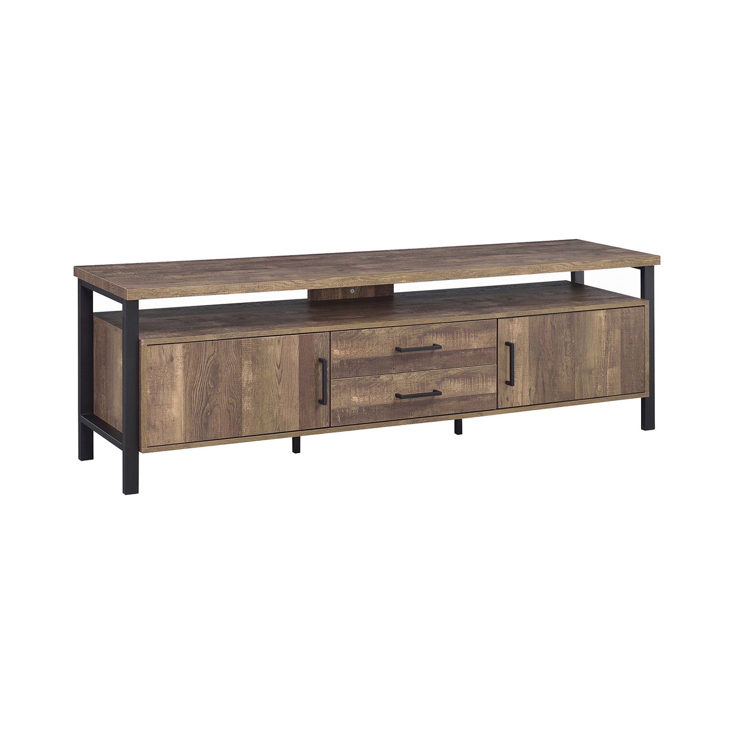 71" 2-drawer Rectangular TV Console Rustic Oak