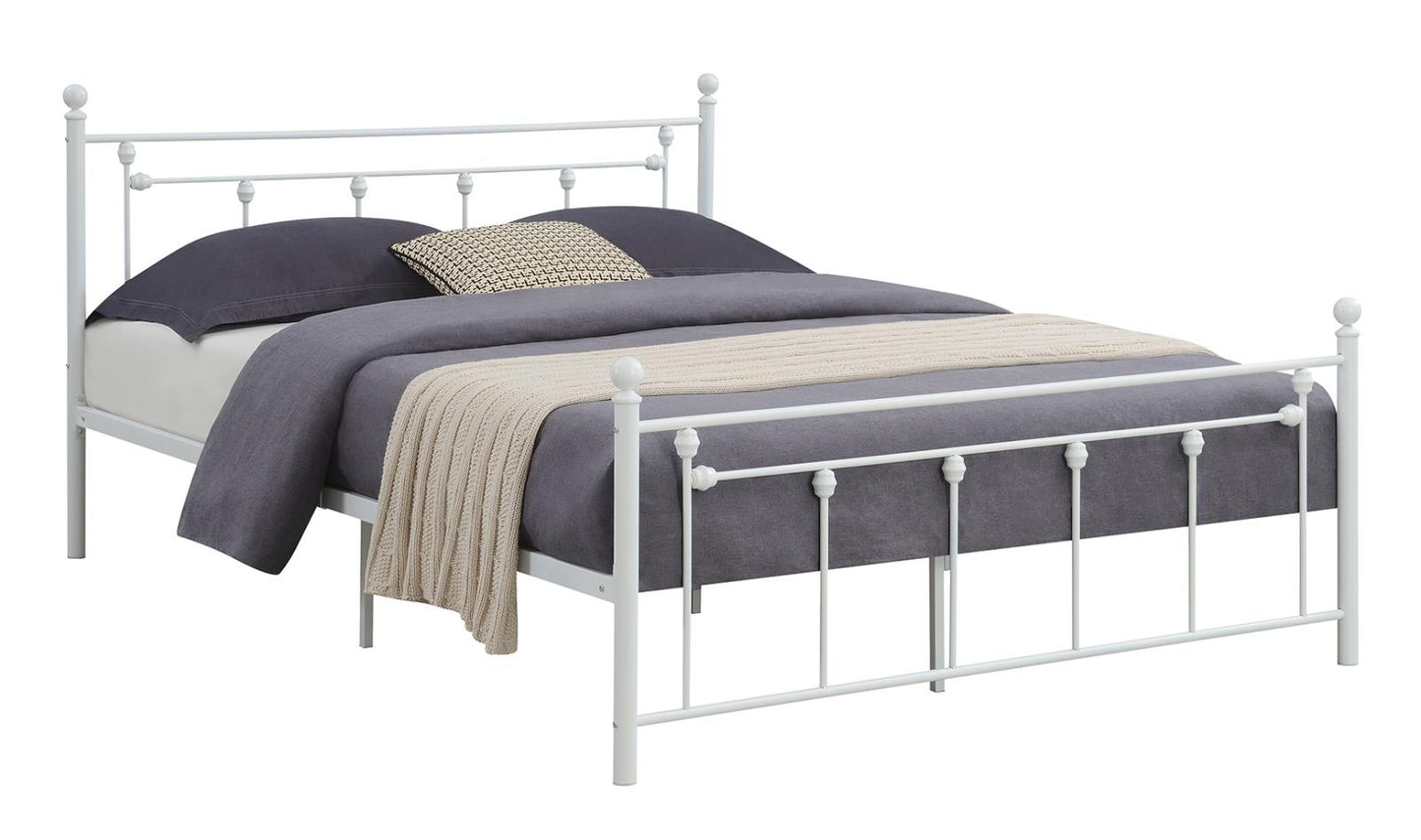 Canon Metal Slatted Headboard Platform Bed