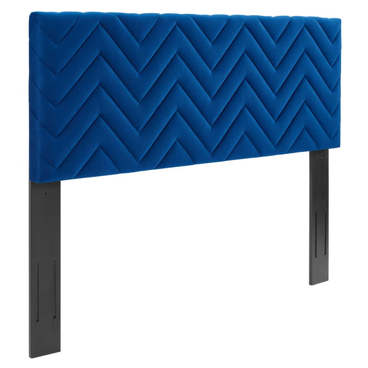 Mercy Chevron Tufted Performance Velvet King/California King Headboard