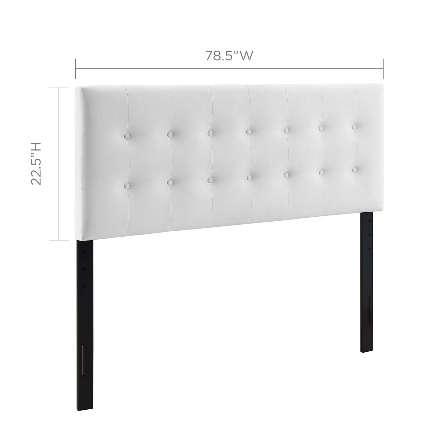 Emily King Biscuit Tufted Performance Velvet Headboard