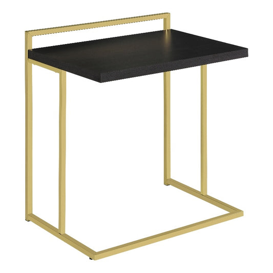 Rectangular Snack Table with Metal Base