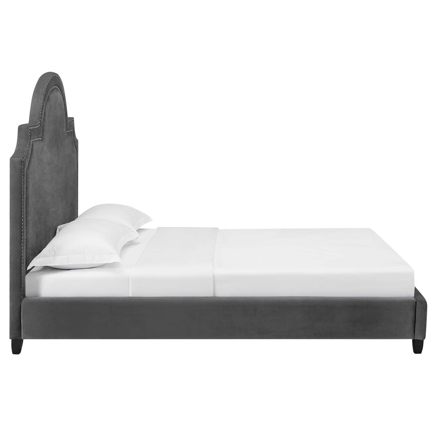 Primrose Queen Performance Velvet Platform Bed