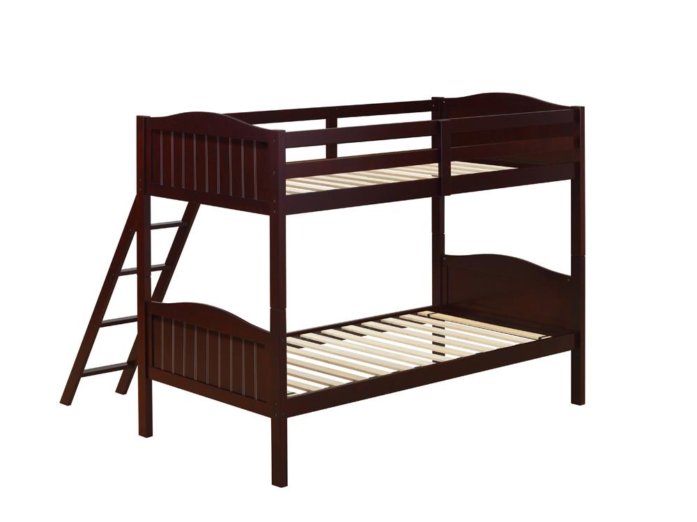 Littleton Twin/Twin Bunk Bed with Ladder Espresso