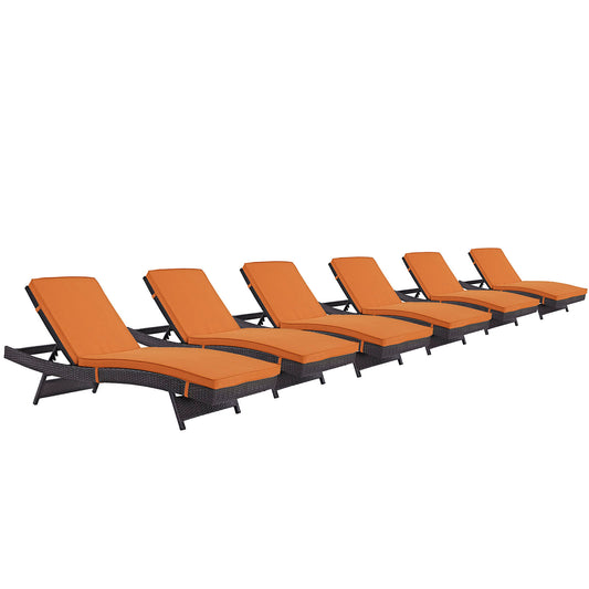 Convene Chaise Outdoor Patio Set of 6