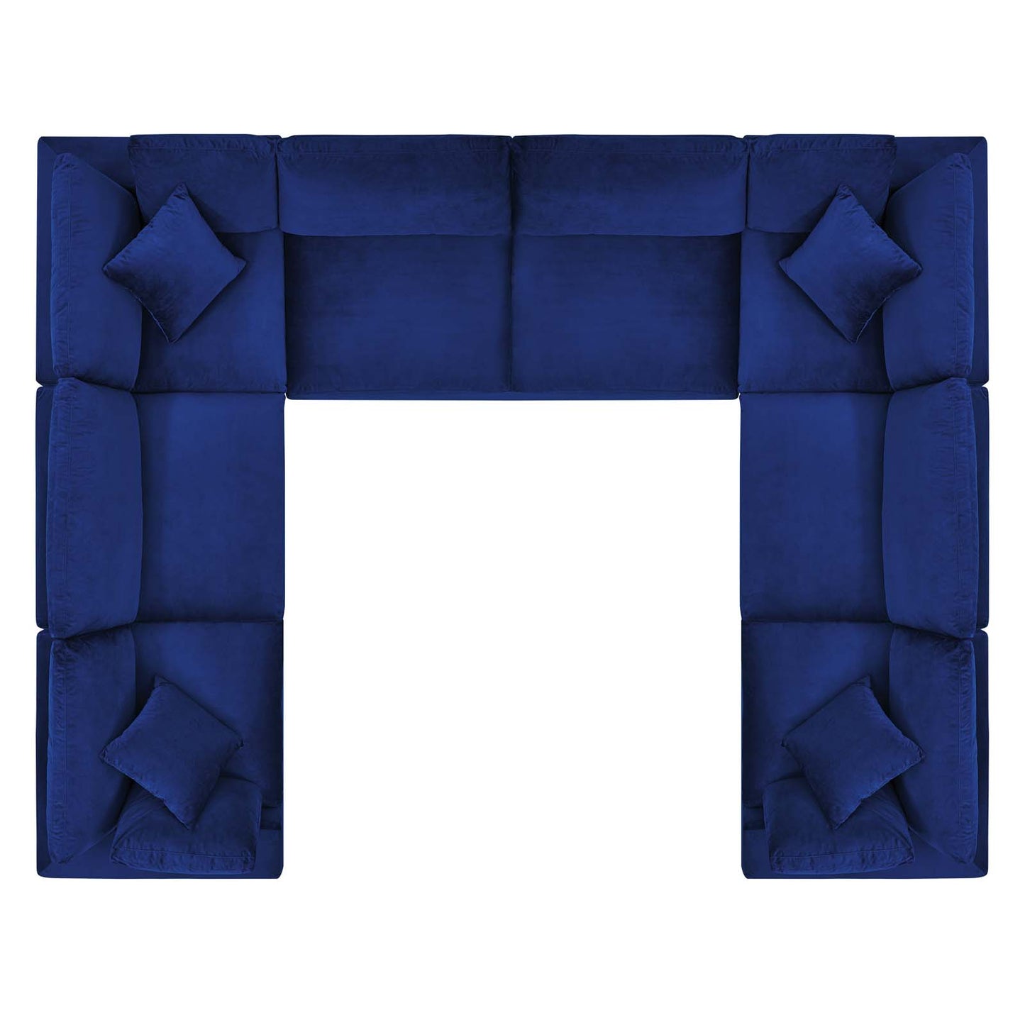 Commix Down Filled Overstuffed Performance Velvet 	8-Piece Sectional Sofa