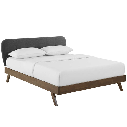 Gianna Queen Upholstered Polyester Fabric Platform Bed