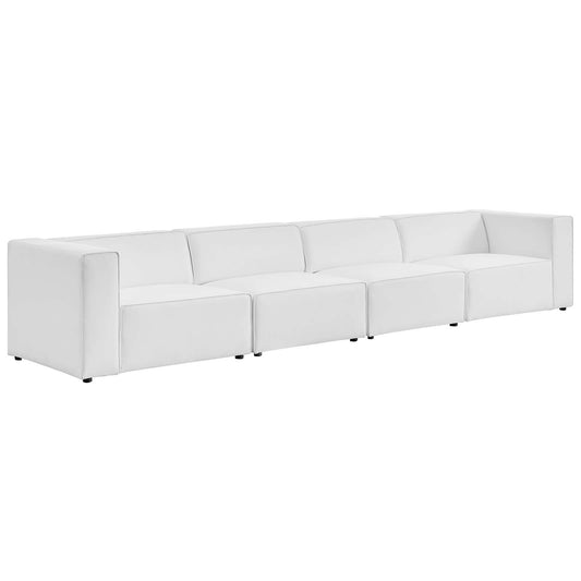 Mingle Vegan Leather 4-Piece Sectional Sofa