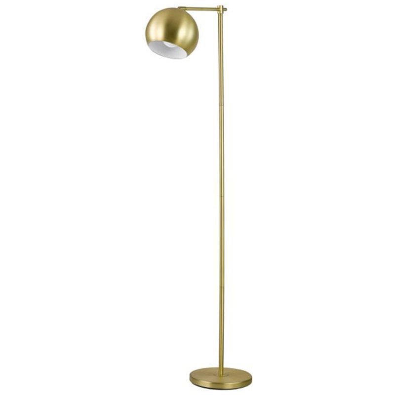 1-light Dome Shade Floor Lamp Brass