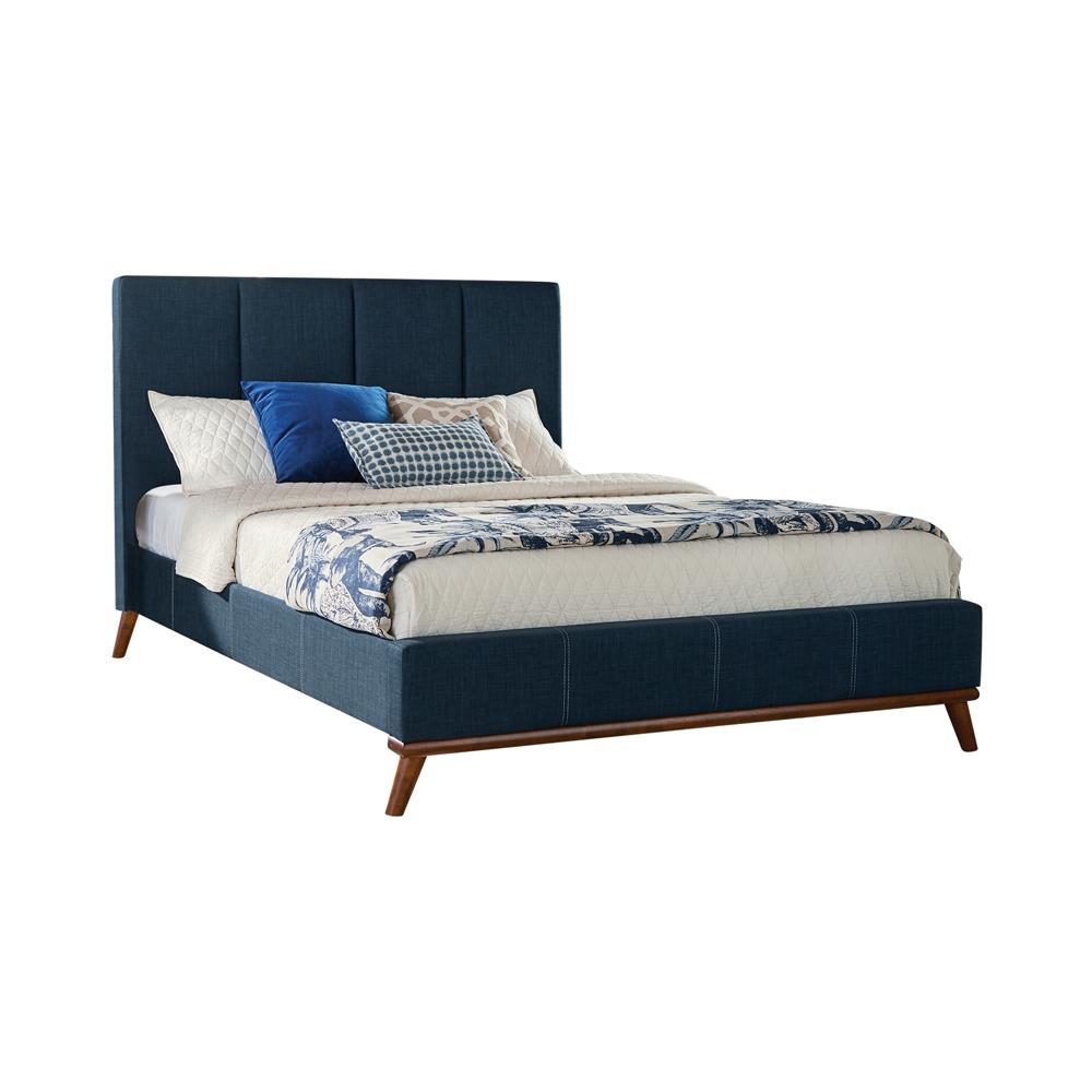 Charity Full Upholstered Bed Blue
