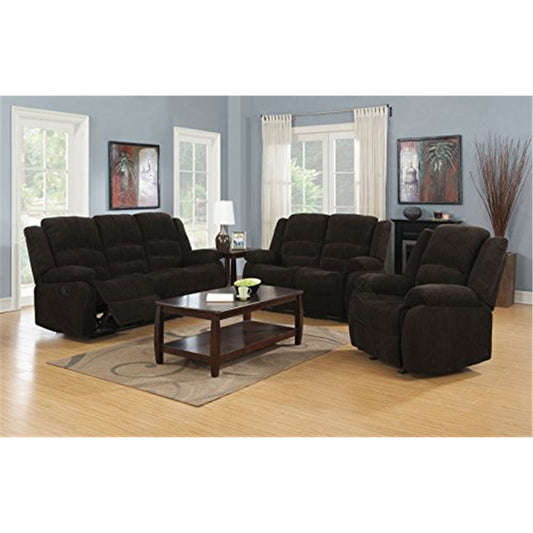 Gordon Upholstered Tufted Living Room Set Chocolate Brown