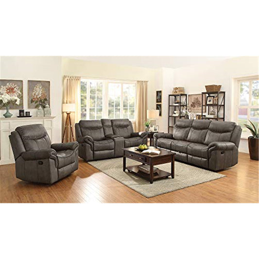 Sawyer Upholstered Tufted Living Room Set Macchiato Brown