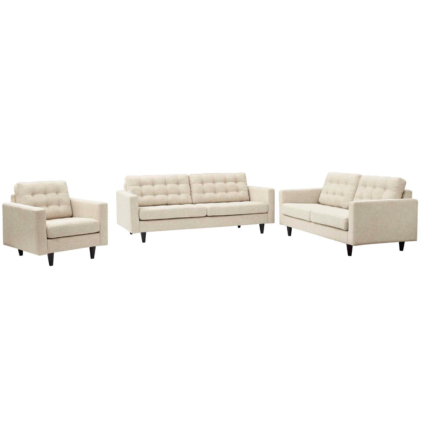 Empress Sofa, Loveseat and Armchair Set of 3