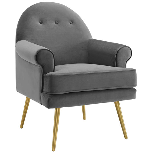 Revive Tufted Button Accent Performance Velvet Armchair