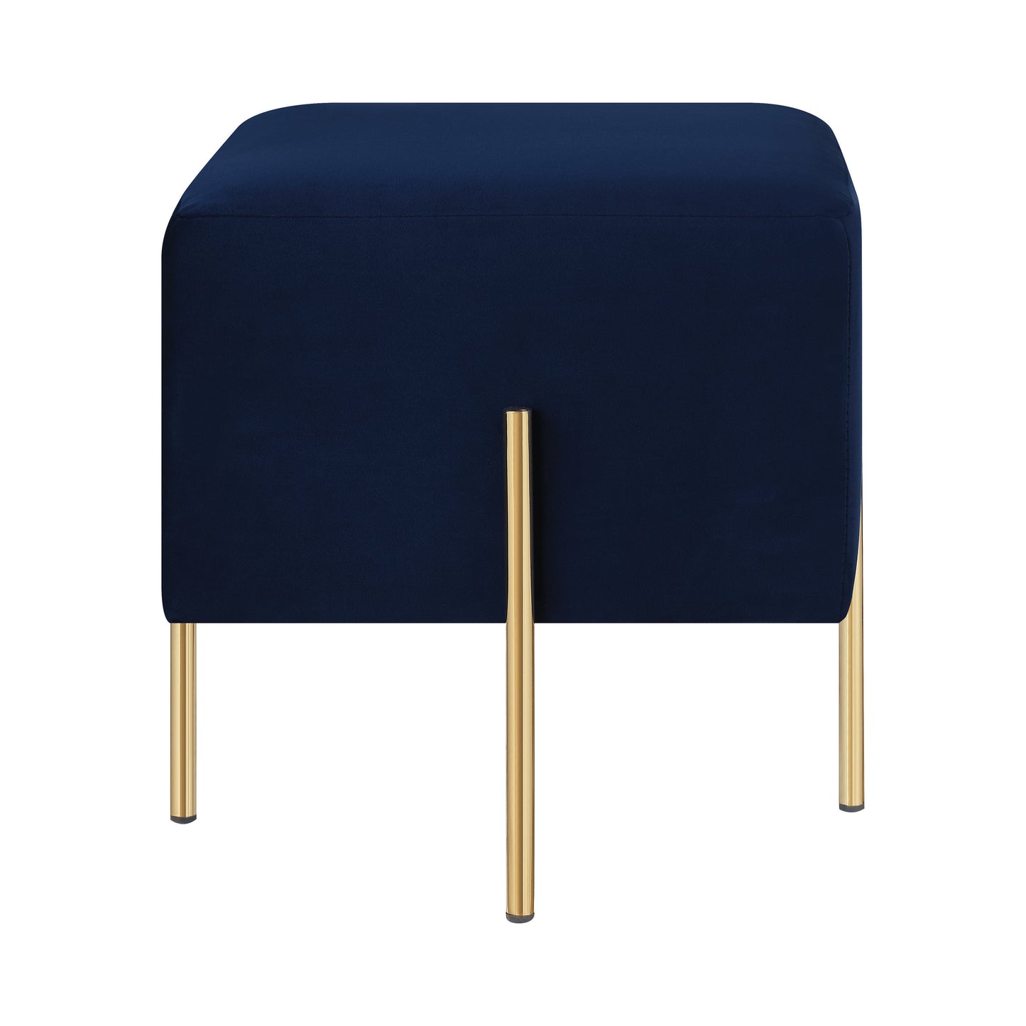 Square Upholstered Ottoman Blue