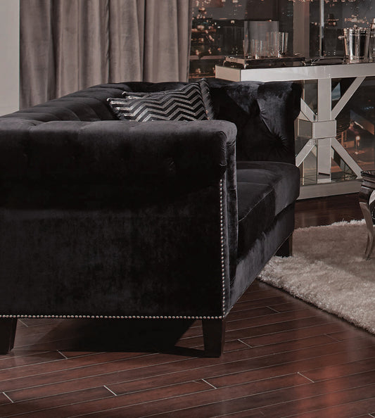 Reventlow Tufted Loveseat Black