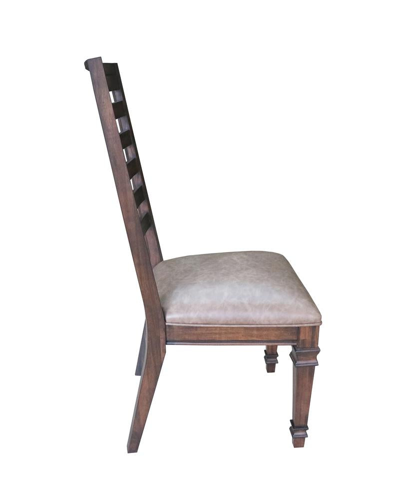 Avenue Ladder Back Side Chairs Brown (Set of 2)