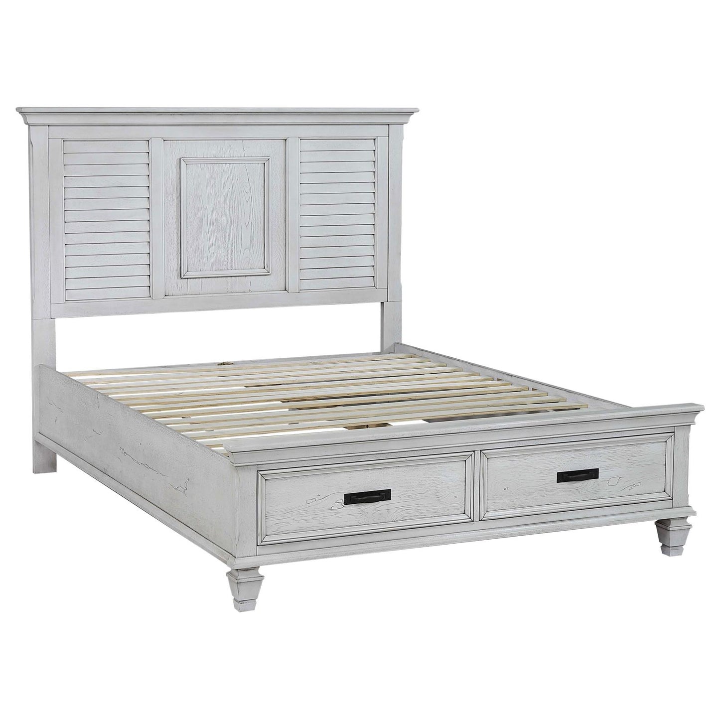 Franco Queen Storage Bed Antique White