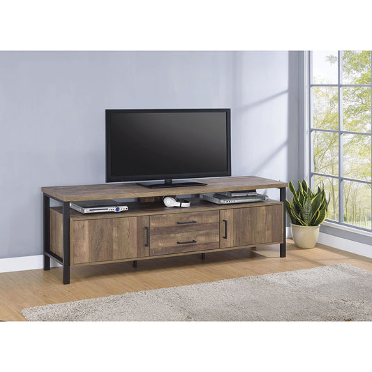 71" 2-drawer Rectangular TV Console Rustic Oak