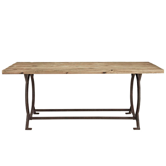 Effuse Rectangle Wood Top Dining Table