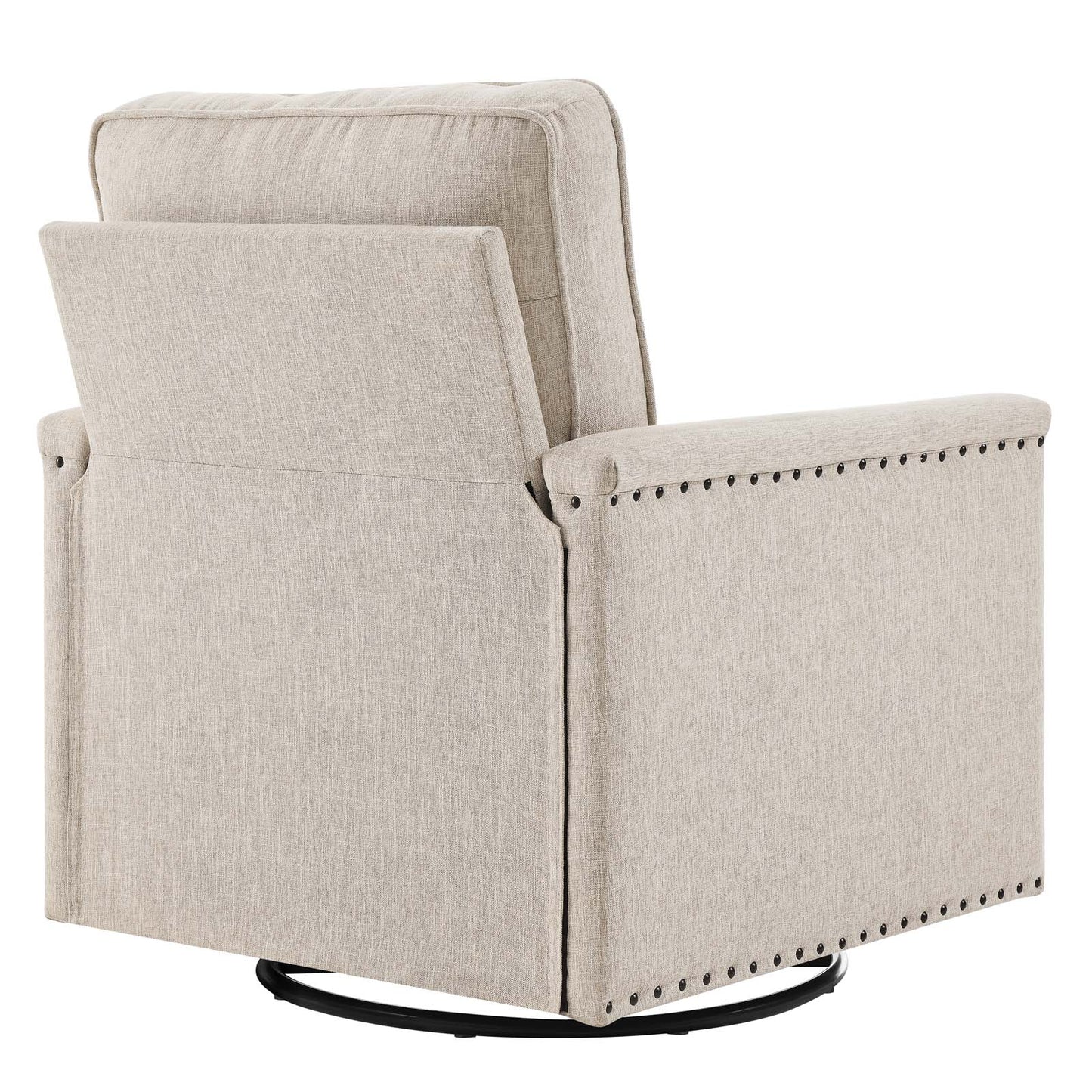 Ashton Upholstered Fabric Swivel Chair