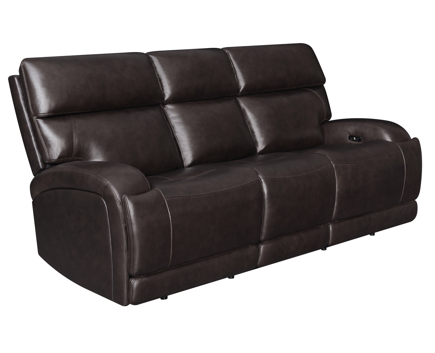 Longport Upholstered Power Sofa Dark Brown