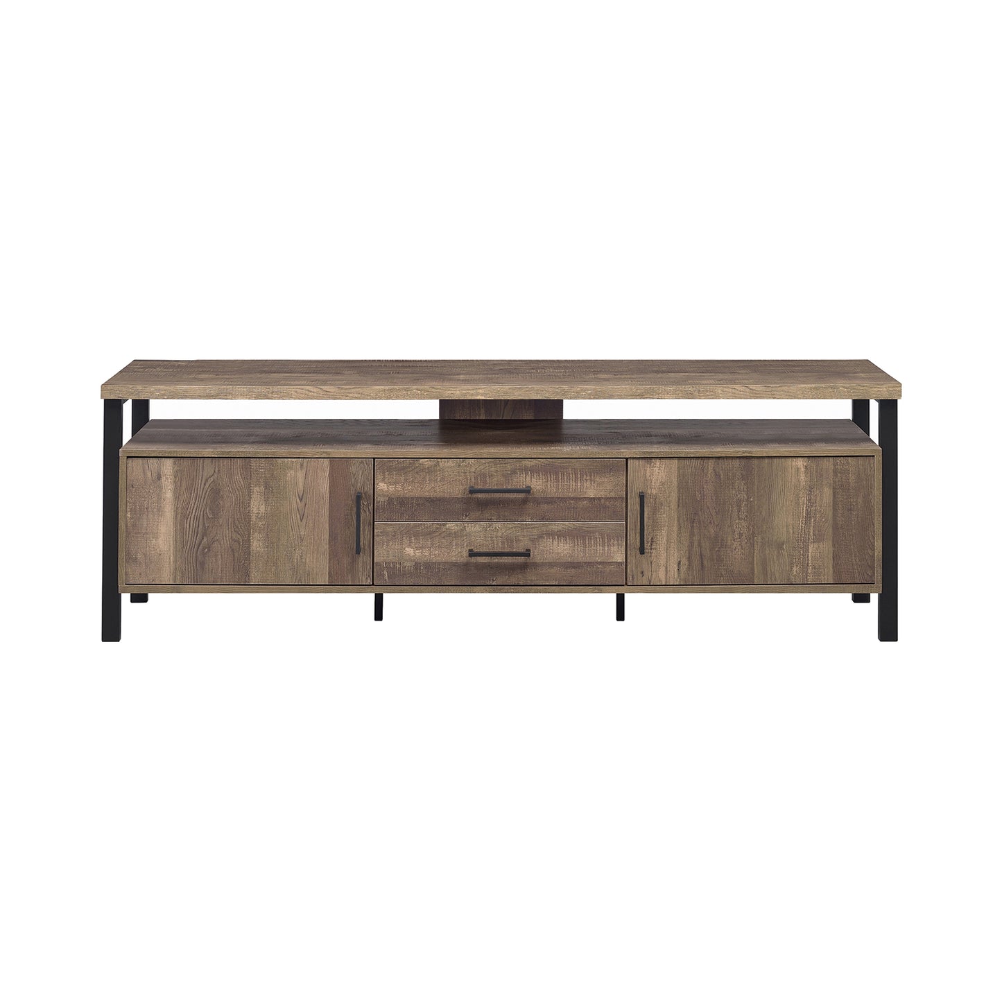 71" 2-drawer Rectangular TV Console Rustic Oak