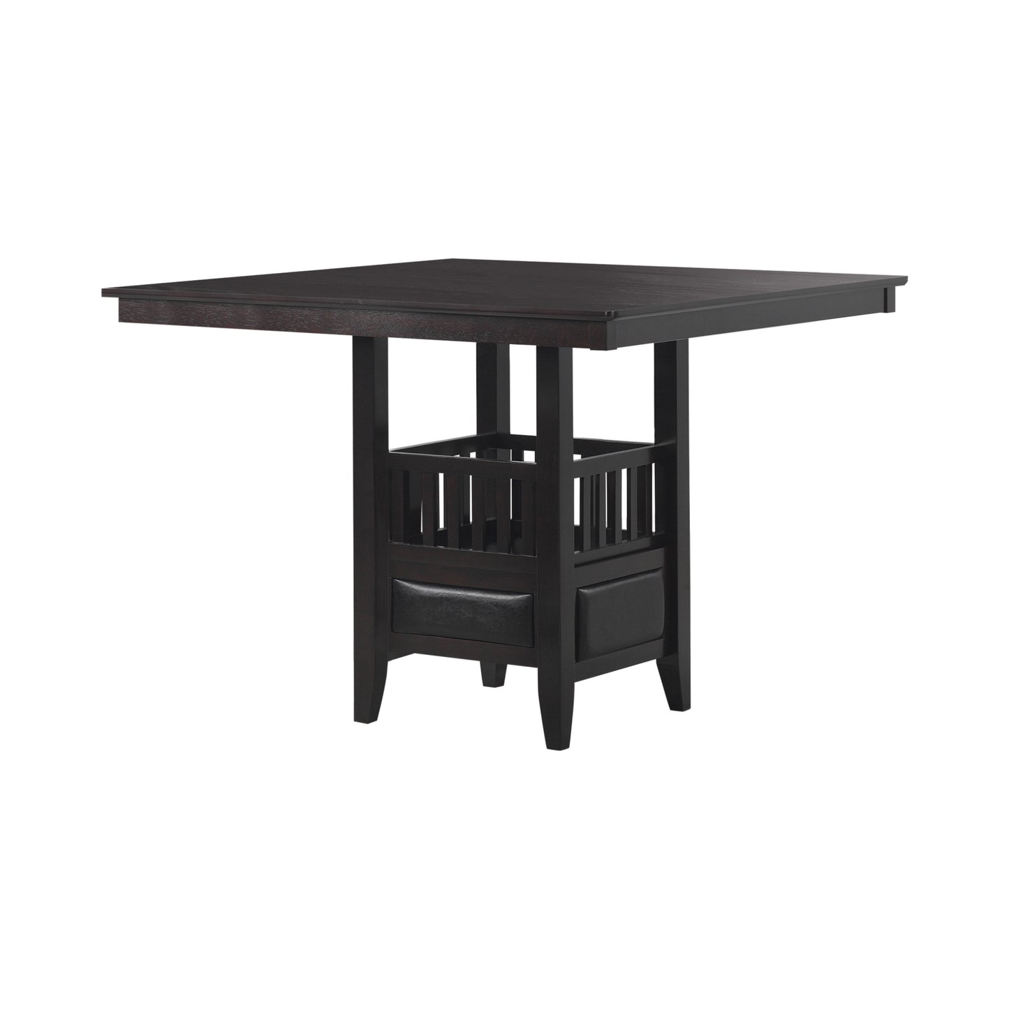 Jaden Square Counter Height Table with Storage Espresso