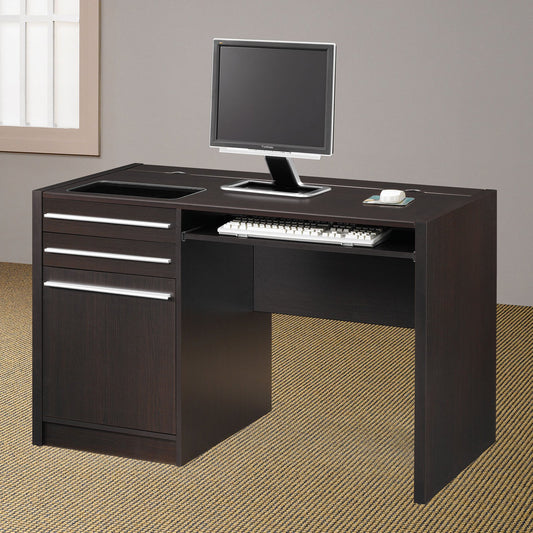 Halston Rectangular Connect-it Office Desk Cappuccino