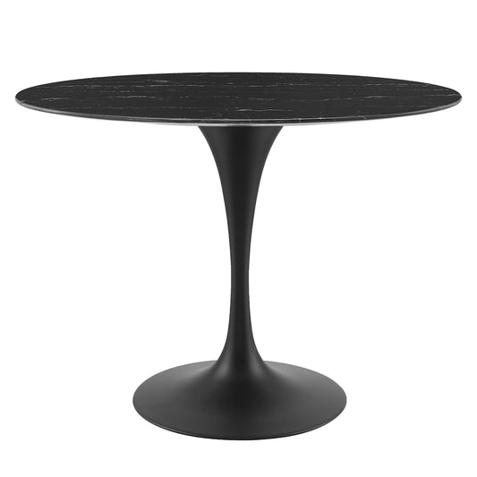 Lippa 42" Oval Artificial Marble Dining Table
