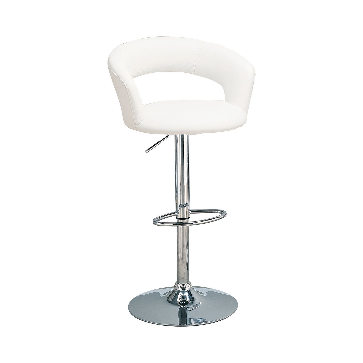 Barraza 29" Adjustable Height Bar Stool White and Chrome