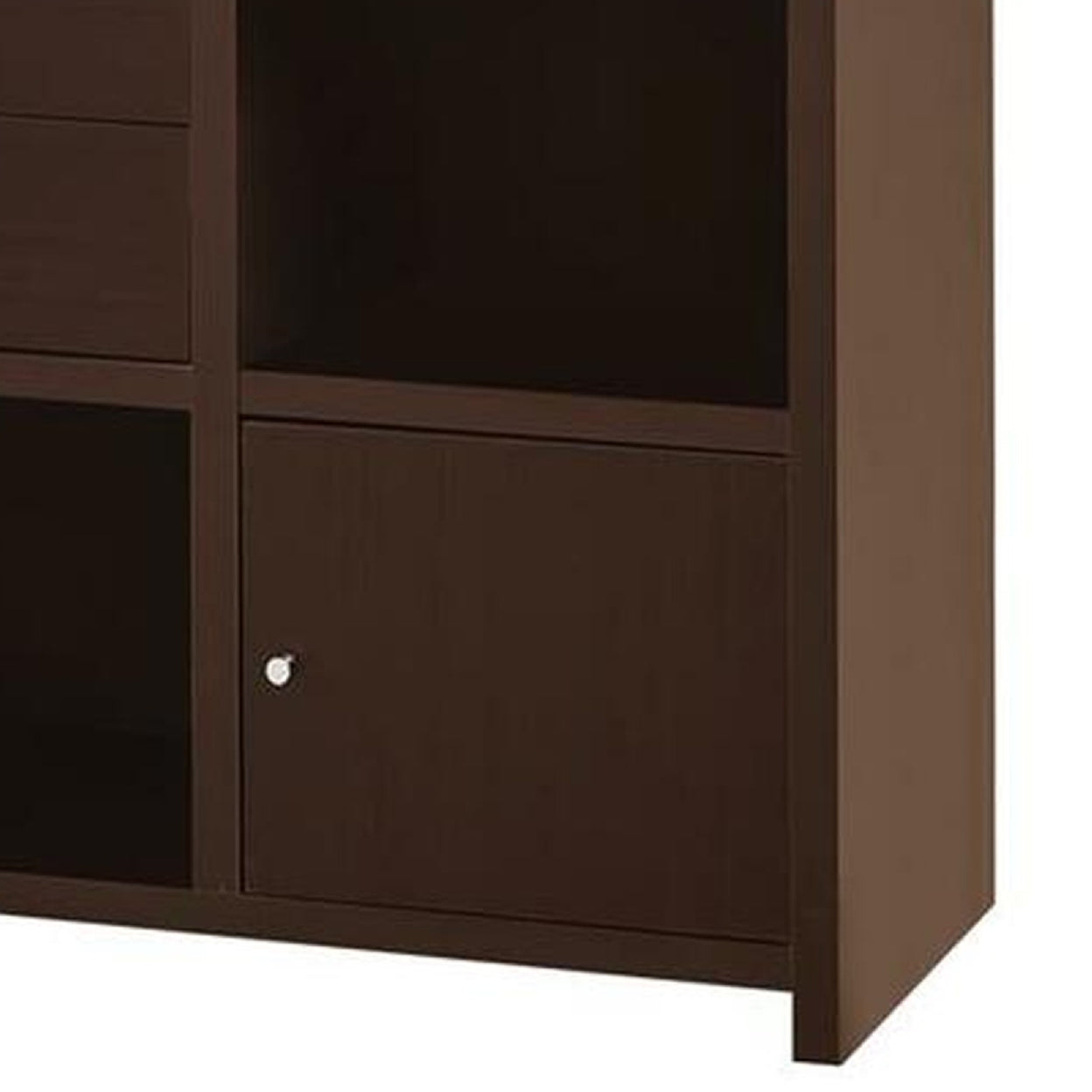 Spencer Bookcase with Cube Storage Compartments Cappuccino