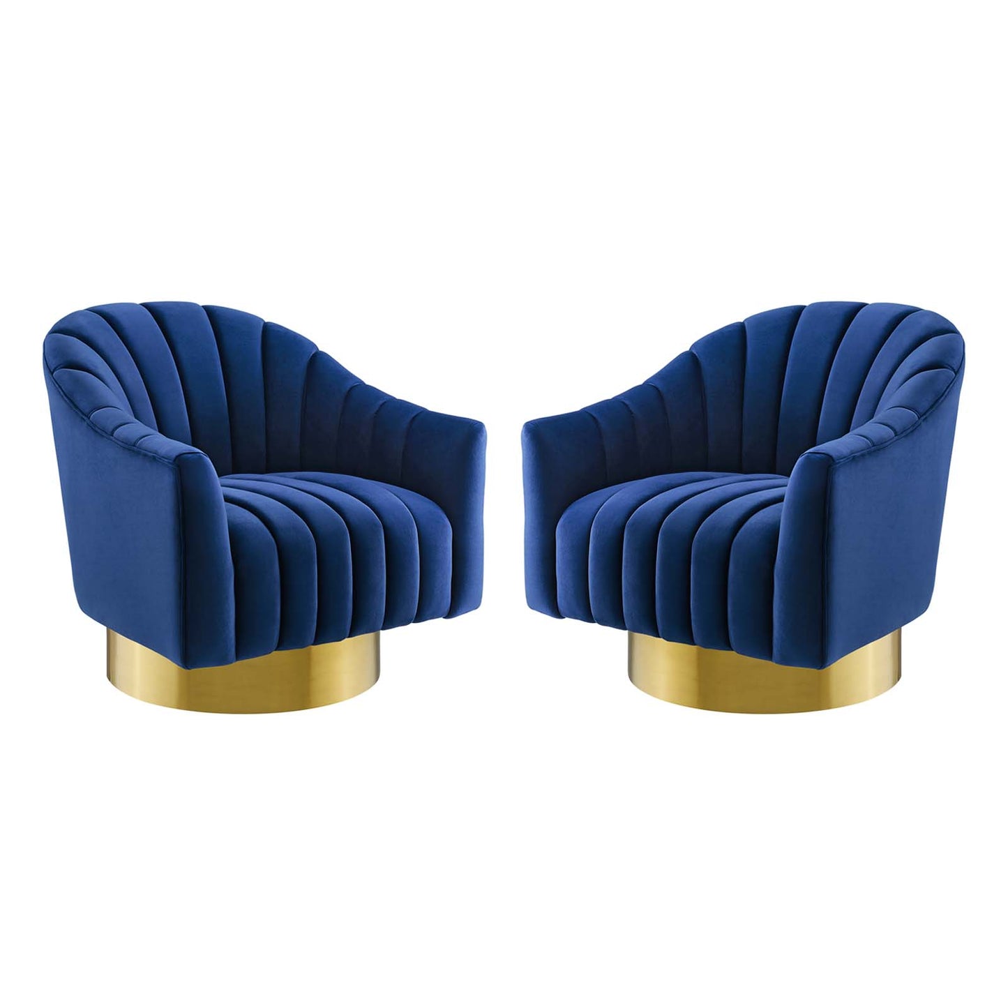 Buoyant Swivel Chair Performance Velvet Set of 2