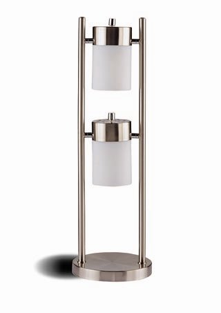 Adjustable Swivel Table Lamp Brushed Silver