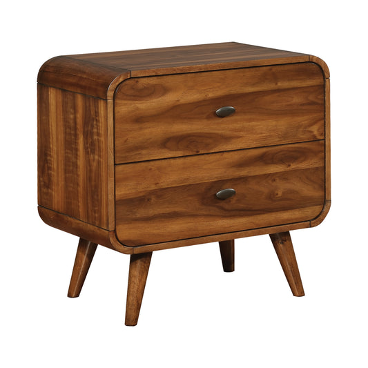 Robyn 2-drawer Nightstand Dark Walnut