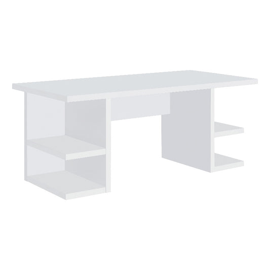 Alice Writing Desk White with Open Shelves