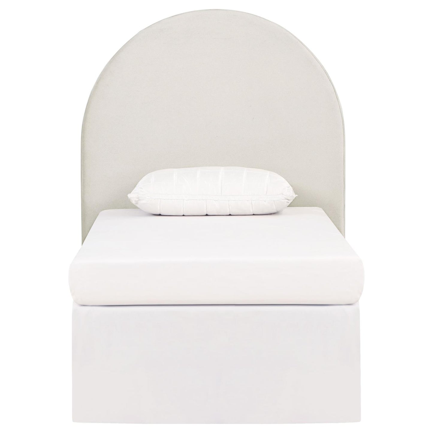 June Upholstered Arched Twin Headboard Ivory