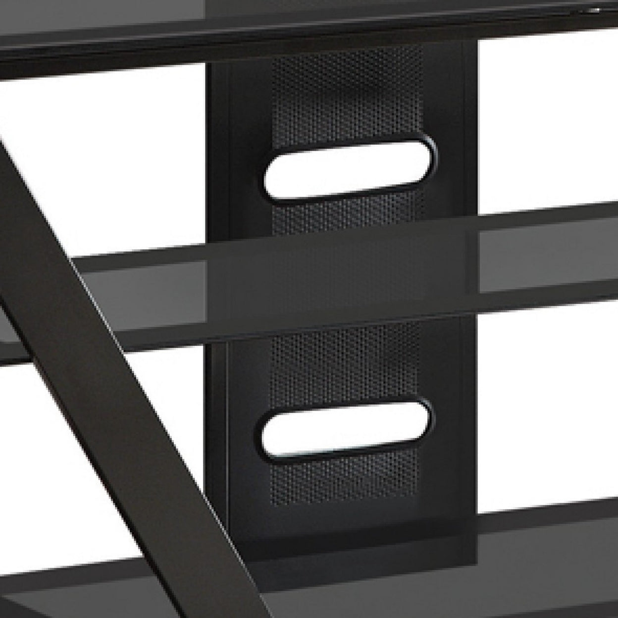 2-tier TV Console Black