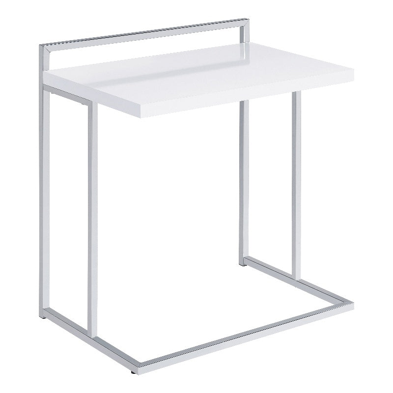 Rectangular Snack Table with Metal Base